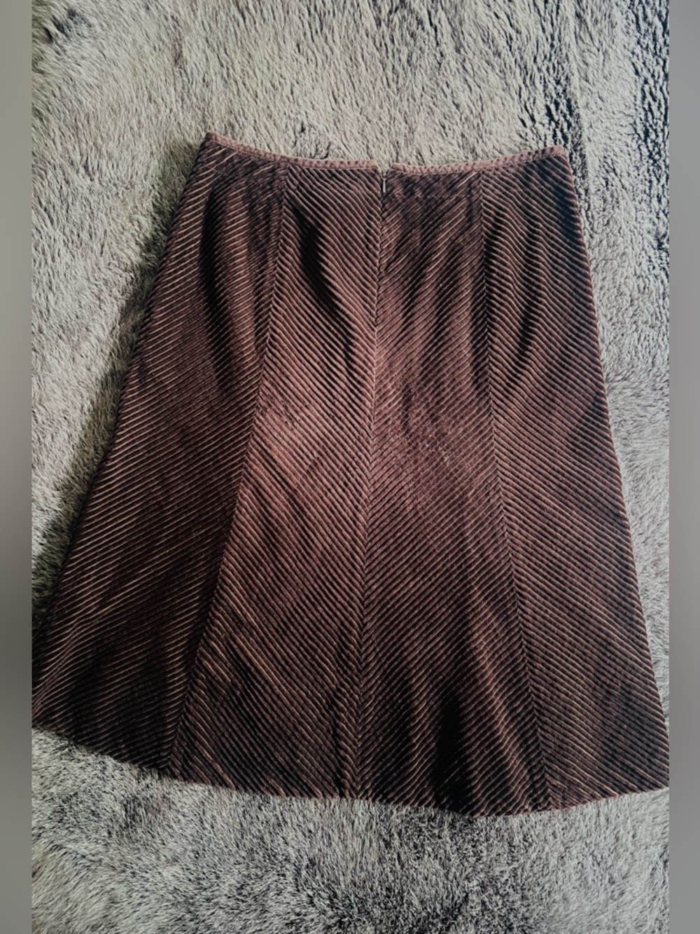 DKNY Chocolate Brown Corduroy A-Line Skirt